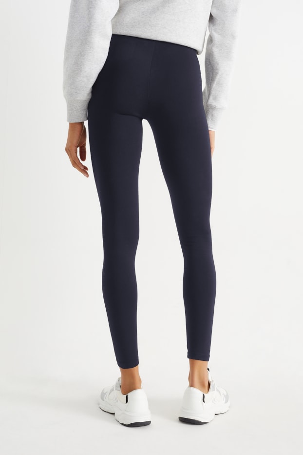 Damen - Multipack 2er - Basic-Leggings - dunkelblau