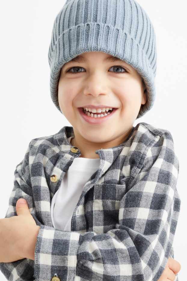 Enfants garçons - Bonnet de maille - bleu