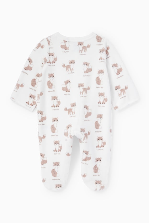 Baby: meisjes - Vos - baby-pyjama - wit