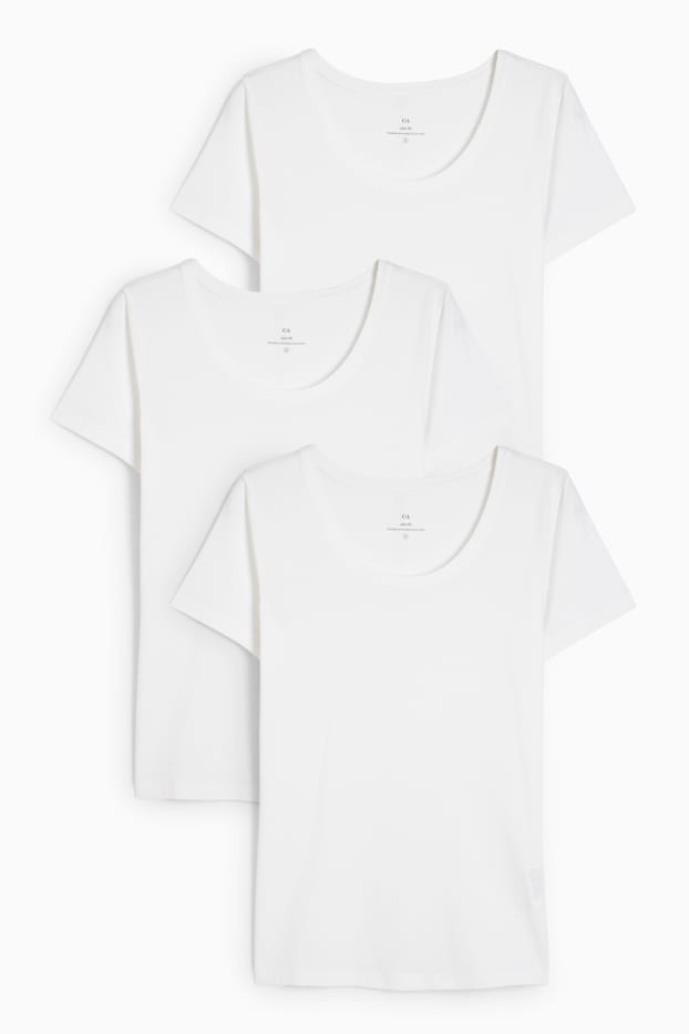 Femmes - Lot de 3 - T-shirts  - blanc