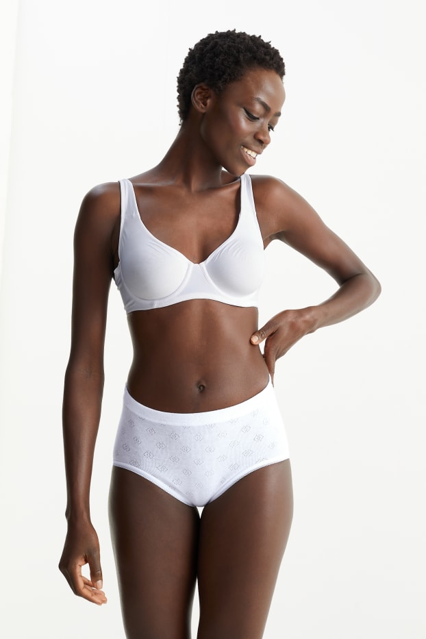 Women - Multipack of 3 - briefs - white