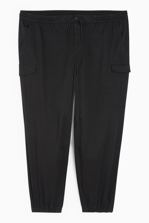 Hommes - Pantalon cargo - regular fit - noir
