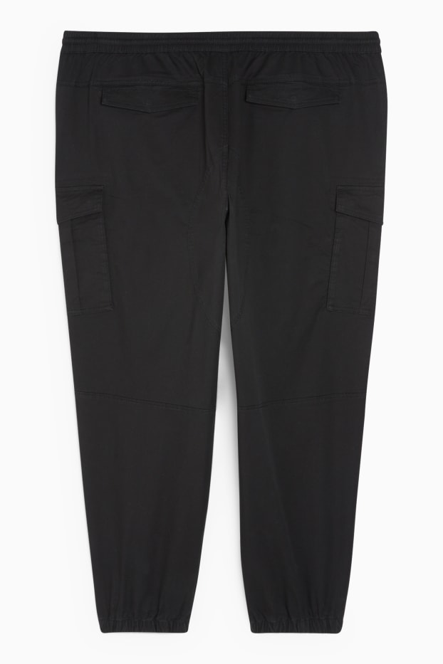 Hommes - Pantalon cargo - regular fit - noir