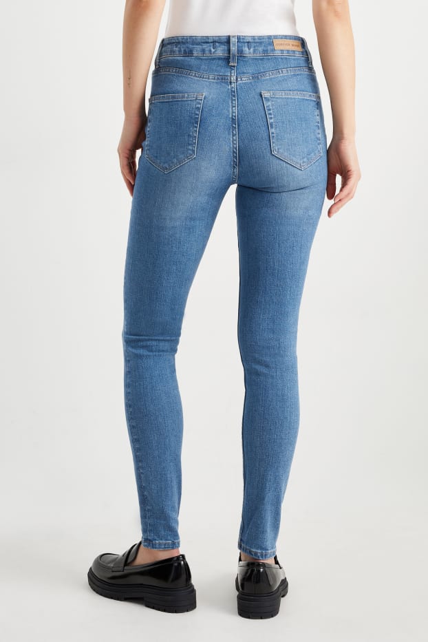 Damen - Skinny Jeans - High Waist - jeansblau