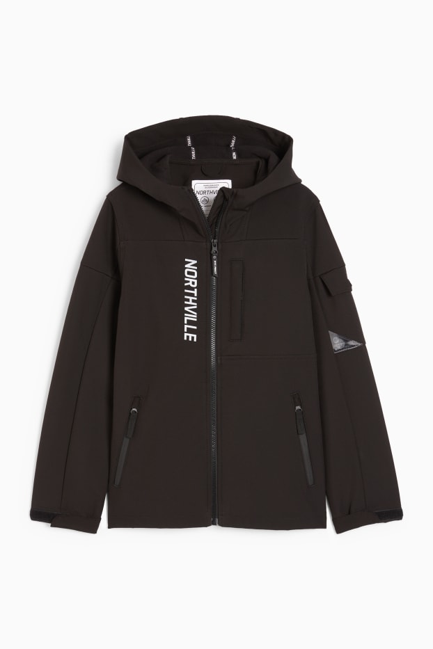 Children Boys - Softshell jacket - waterproof - black