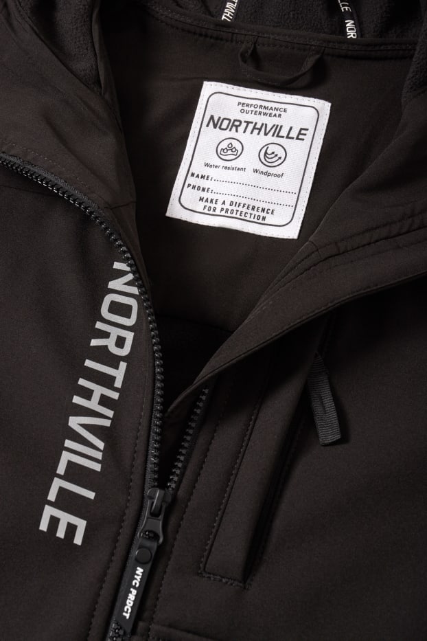 Children Boys - Softshell jacket - waterproof - black