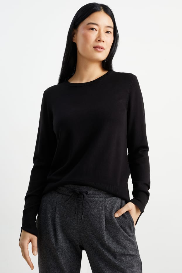 Damen - Pullover - schwarz