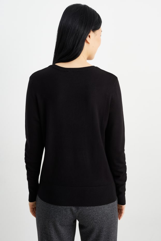 Damen - Pullover - schwarz