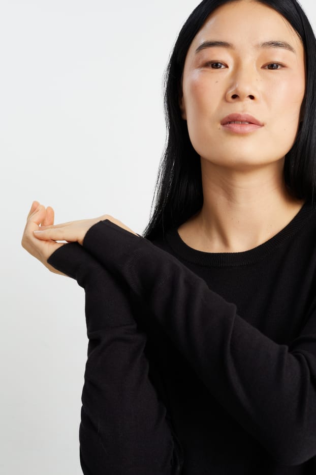 Damen - Pullover - schwarz