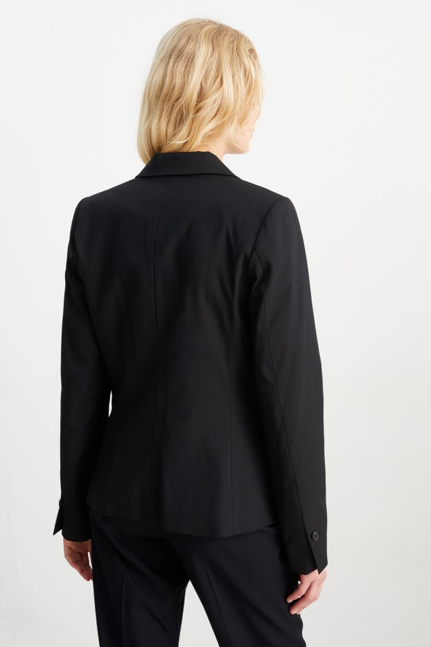 Dames - Business-blazer - getailleerd - zwart