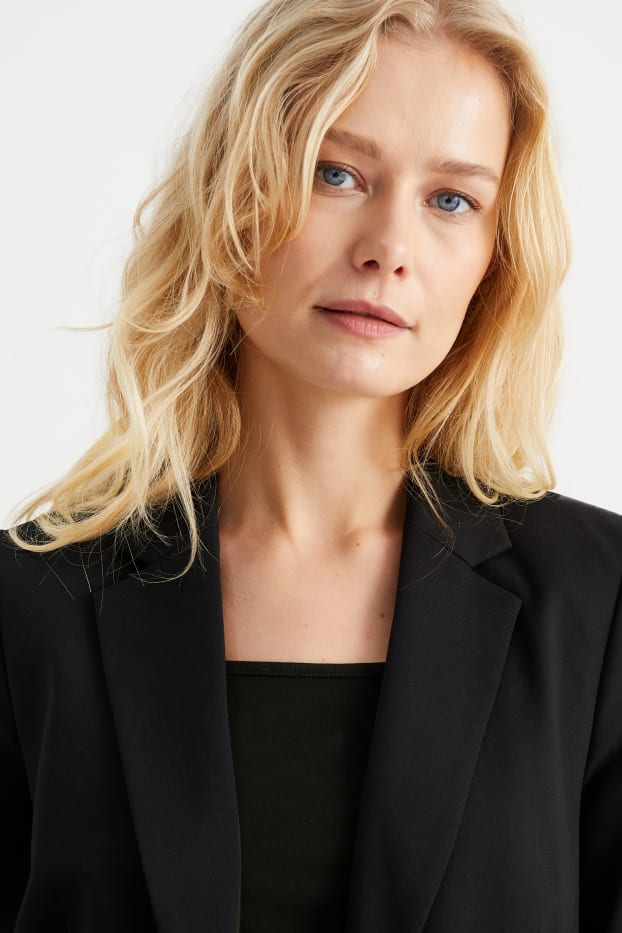 Dames - Business-blazer - getailleerd - zwart