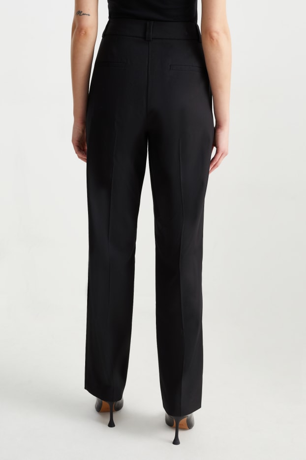 Women - Business trousers - regular fit - black