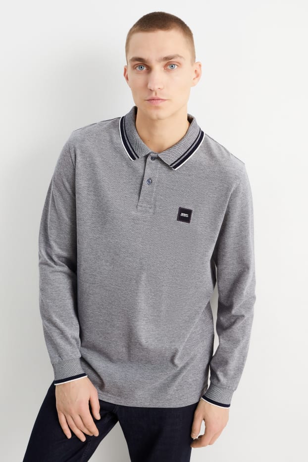 Men - Polo shirt - gray-melange