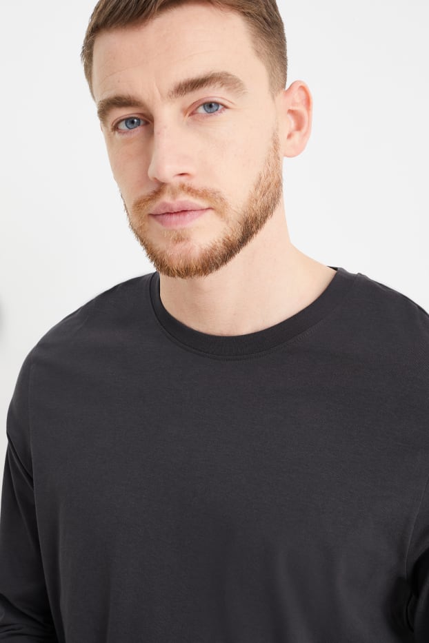 Uomo - Maglia a maniche lunghe - grigio scuro