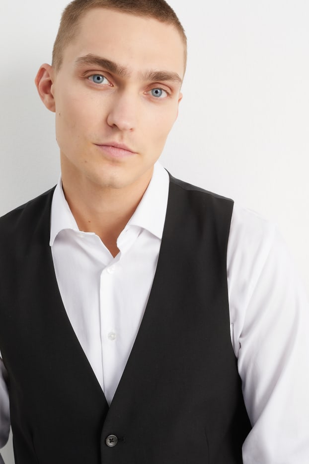 Men - Mix-and-match waistcoat - regular fit - Flex - LYCRA® - black