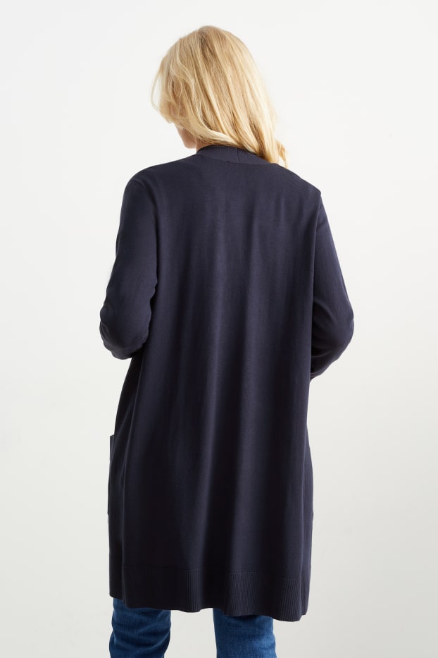 Dona - Jaqueta de punt bàsica - blau fosc