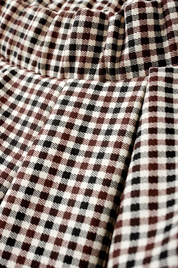 Children Girls - Skirt - check - beige / brown