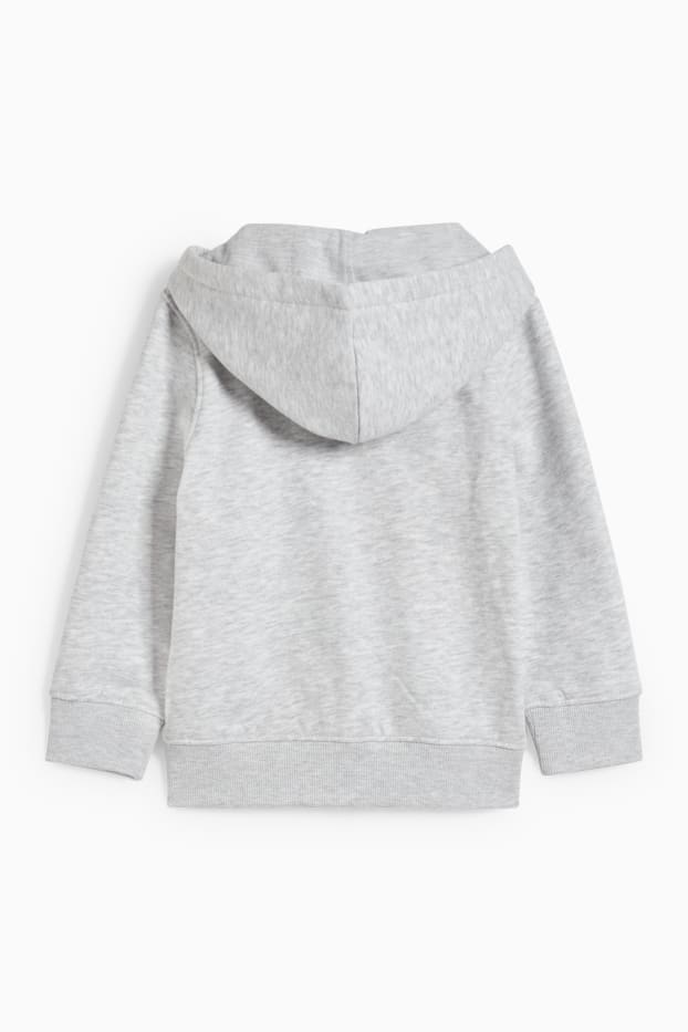 Enfants garçons - Sweat zippé à capuche - genderneutral - gris clair chiné