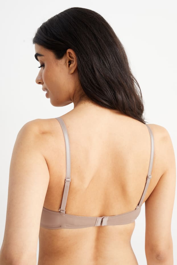 Femmes - Lot de 2 - soutiens-gorge sans armatures - ampliformes - LYCRA® - marron clair