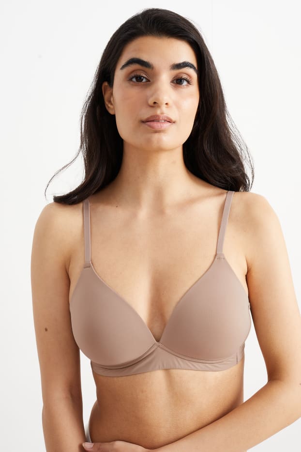 Dames - BH zonder beugels - gewatteerd - LYCRA® - beige