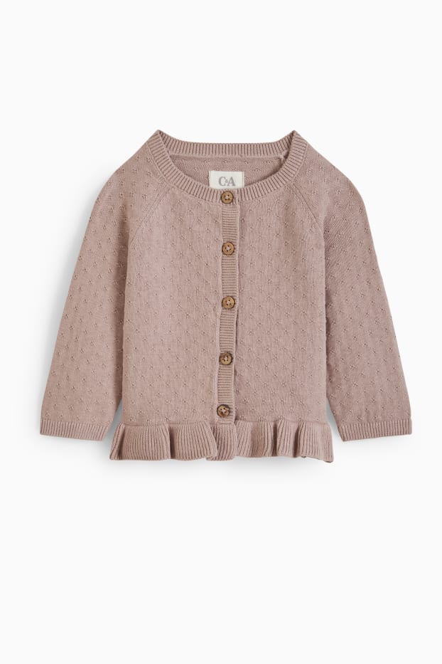 Baby: meisjes - Babyoutfit - 3-delig - beige