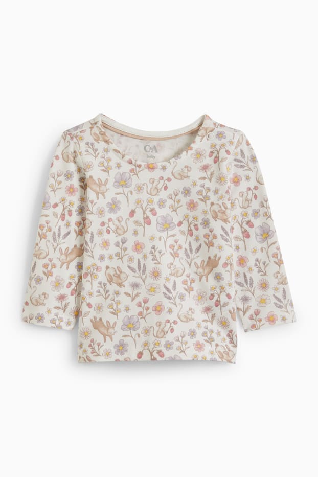 Baby: meisjes - Babyoutfit - 3-delig - beige