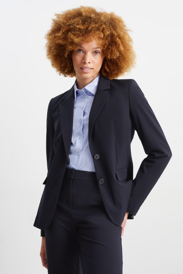 Femmes - Blazer de bureau - regular fit - Mix & Match - bleu foncé