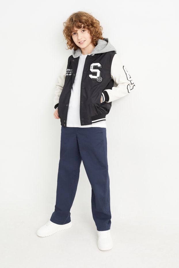 Kinder Jungen - Stoffhose - dunkelblau