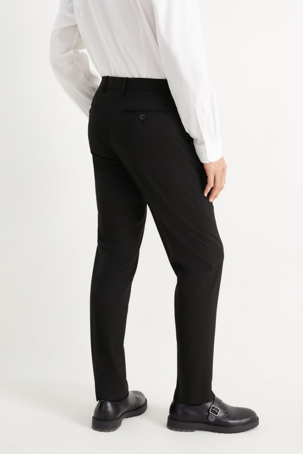 Pánské - Oblekové kalhoty - slim fit - Flex - LYCRA® - Mix & Match - černá