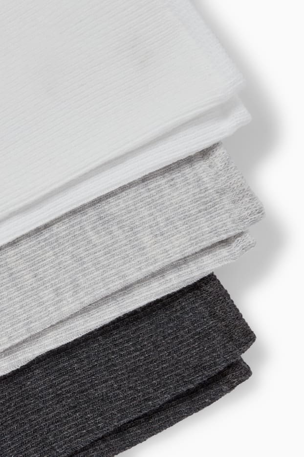 Women - Multipack of 3 - socks - comfort cuff - light gray-melange