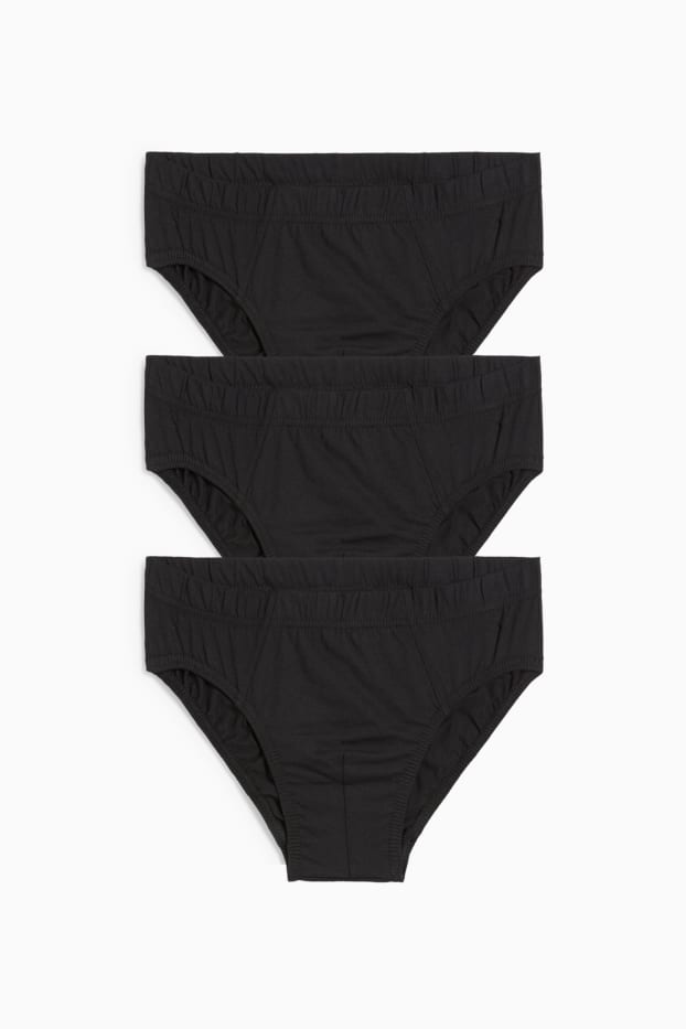Heren - Set van 3 - slip - zwart