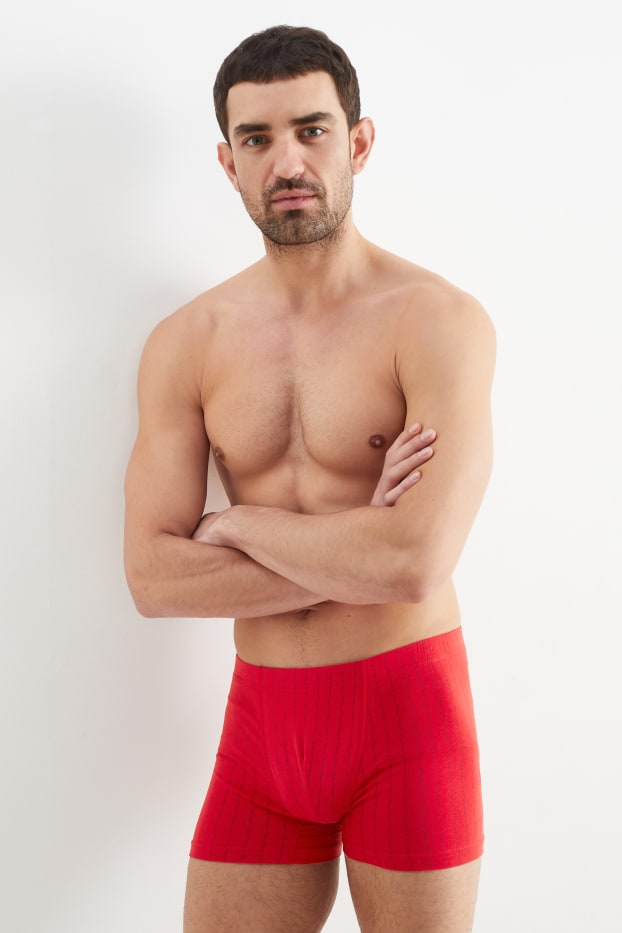Herren - Multipack 3er - Trunks - dunkelrot