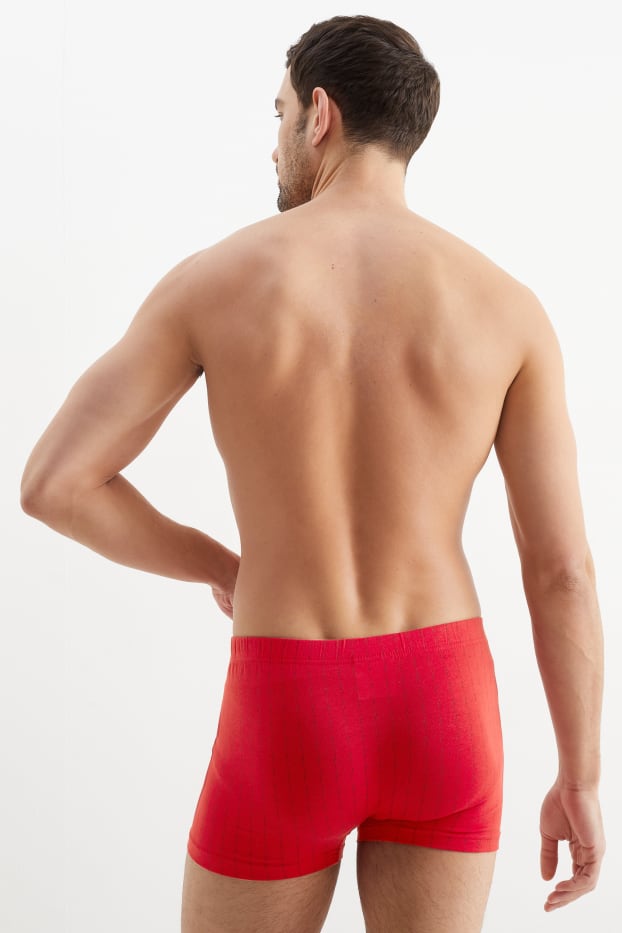 Herren - Multipack 3er - Trunks - dunkelrot