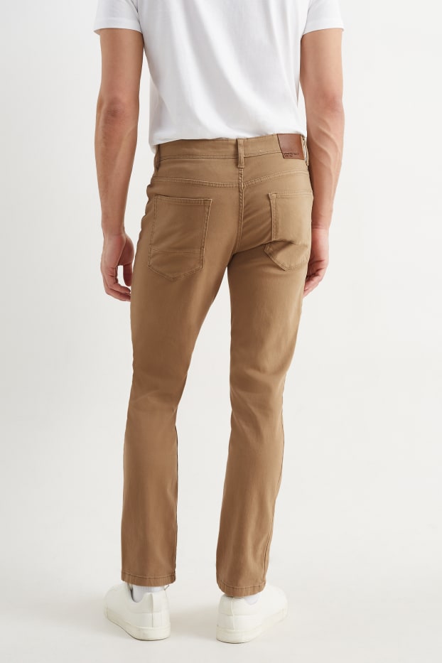 Hommes - Pantalon - slim fit - Flex - marron clair