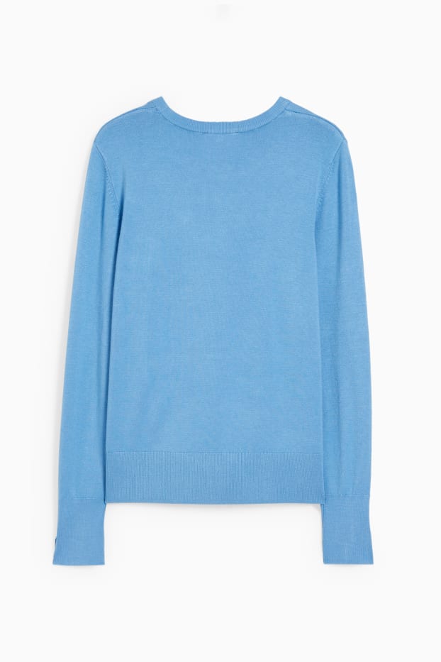 Damen - Pullover - hellblau