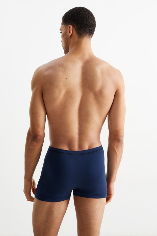 Heren - Set van 2 - trunks - Flex - naadloos - blauw