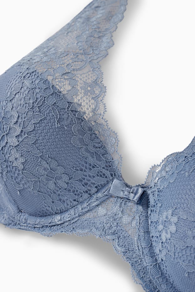 Femmes - Soutien-gorge avec armatures - DEMI - ampliforme - bleu