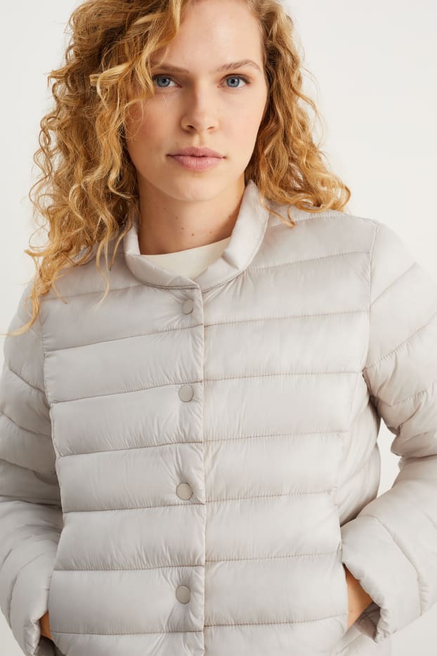 Damen - Steppjacke - hellgrau