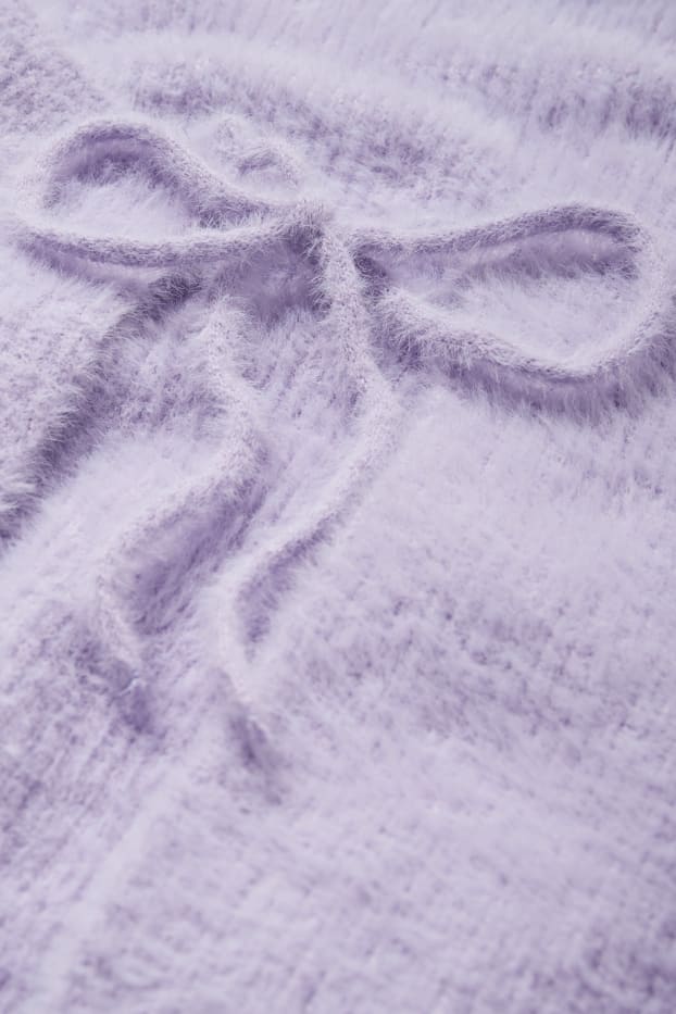 Femei - Bolero tricotat - violet deschis