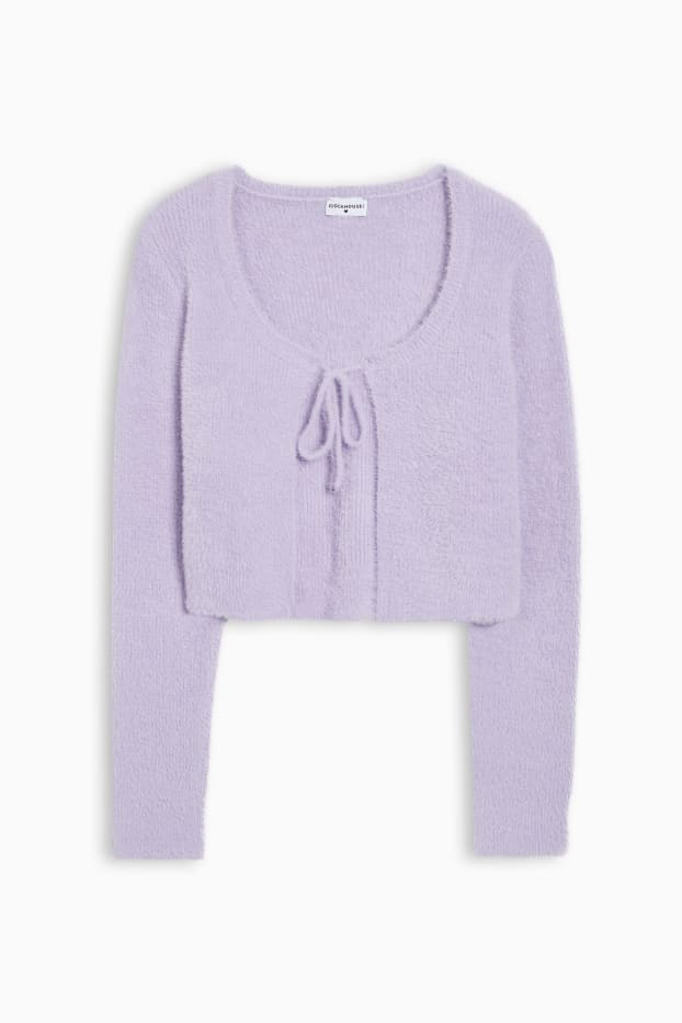 Femei - Bolero tricotat - violet deschis