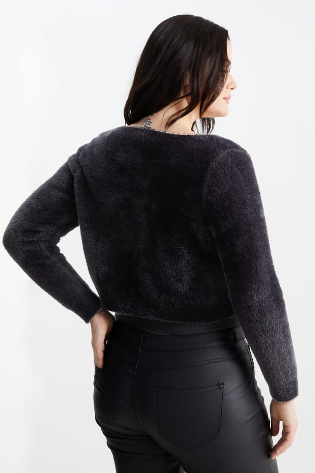 Femei - Bolero tricotat - negru