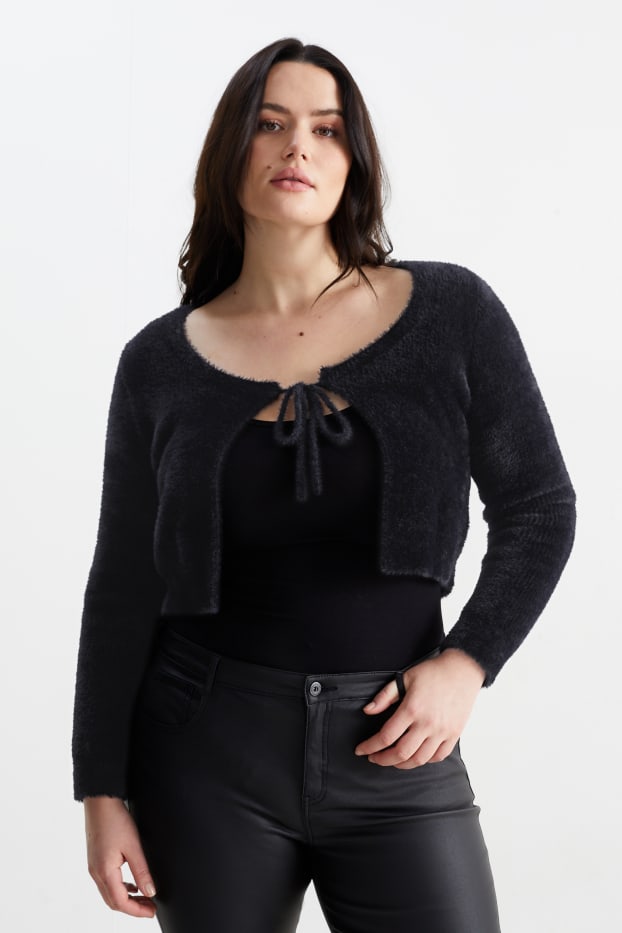 Femei - Bolero tricotat - negru