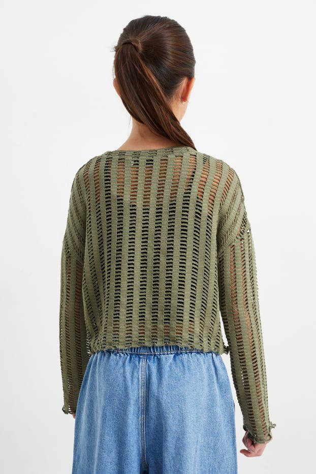 Bambine - Maglione - verde scuro