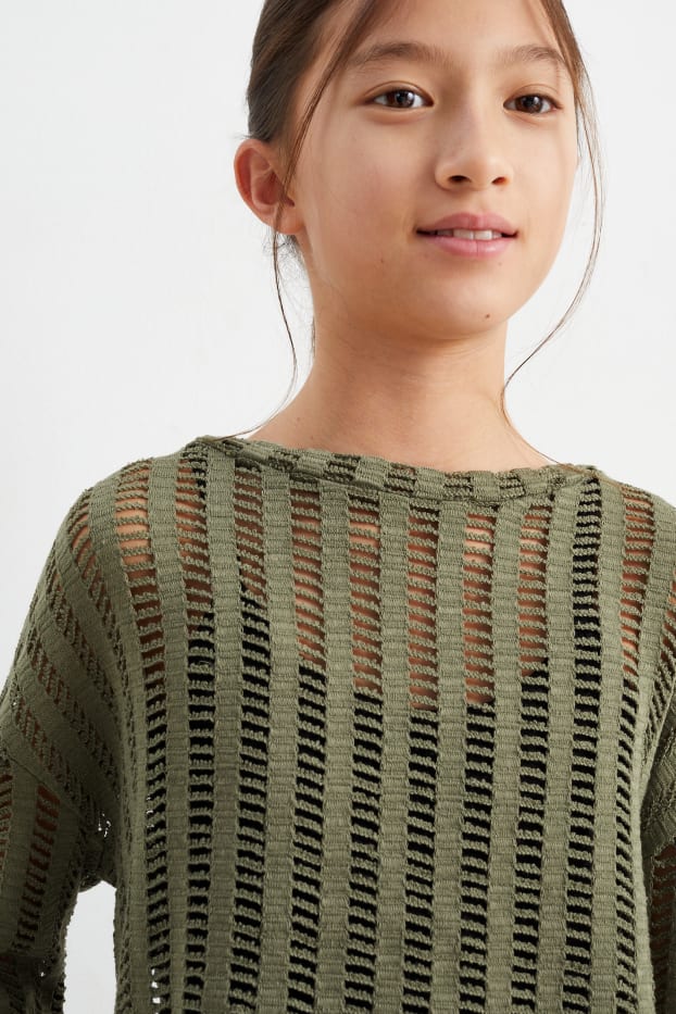 Bambine - Maglione - verde scuro