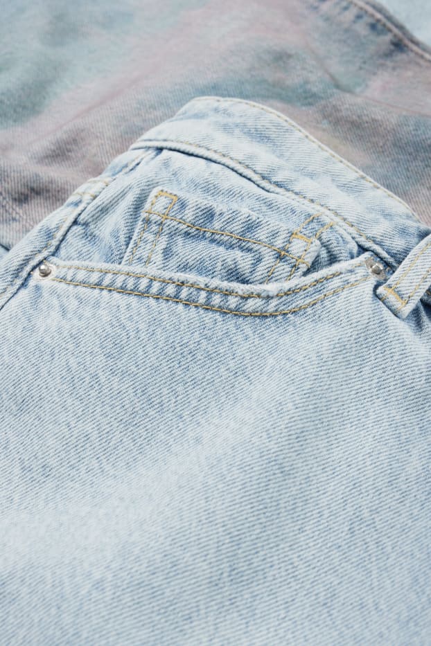 Dames - Loose fit jeans - high waist - jeanslichtblauw
