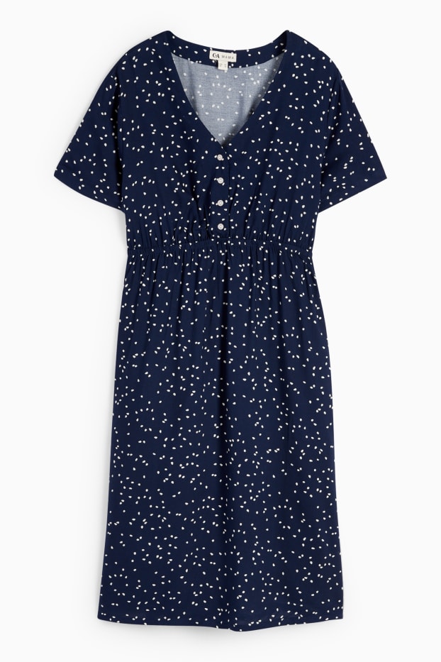 Dona - Vestit de viscosa de lactància - de punts - blau fosc