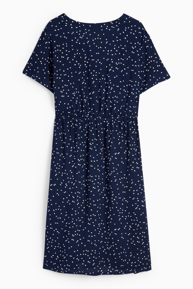 Dona - Vestit de viscosa de lactància - de punts - blau fosc