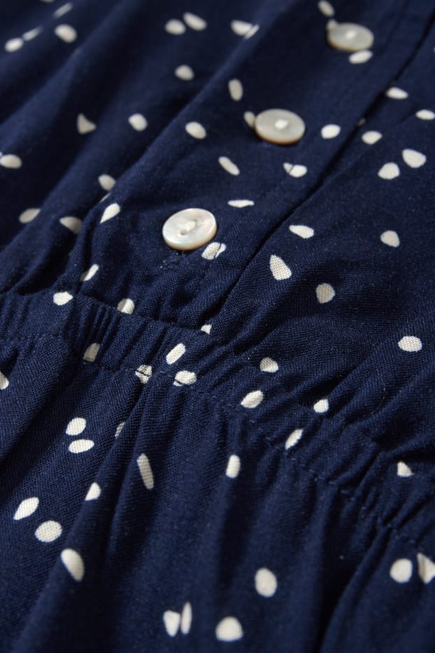 Dona - Vestit de viscosa de lactància - de punts - blau fosc