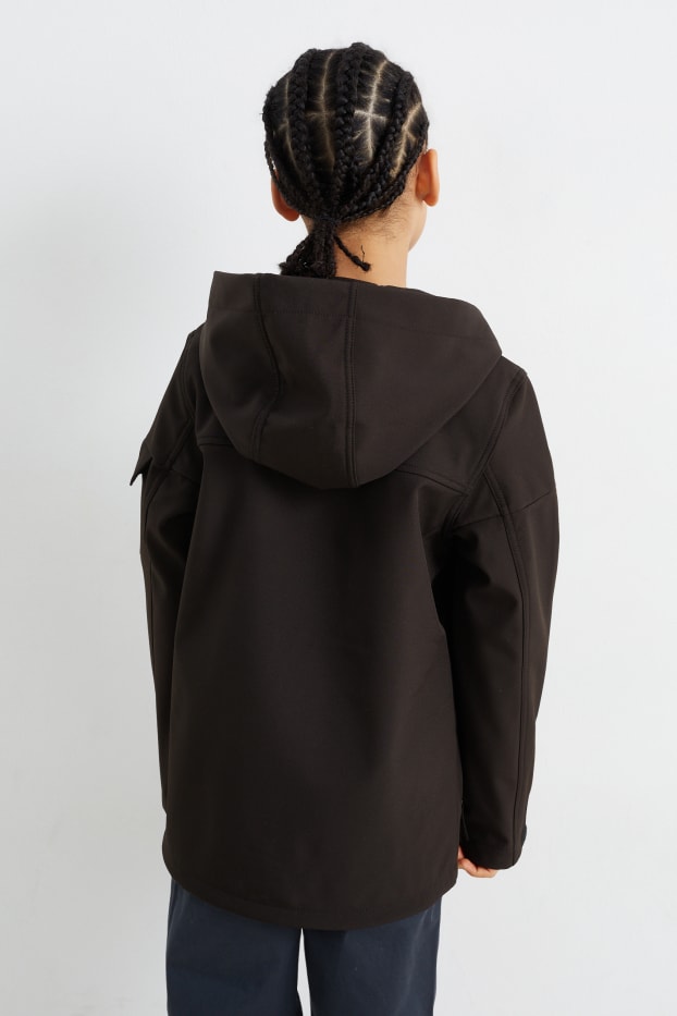 Children Boys - Softshell jacket - waterproof - black