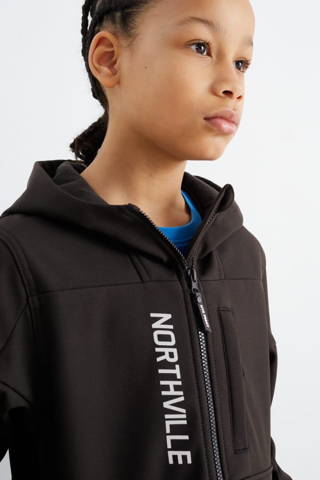 Children Boys - Softshell jacket - waterproof - black